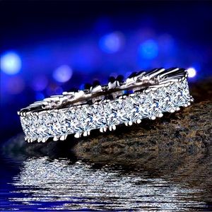 Elegant Princess Cut Cubic Zirconia 925 Silver